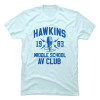 hawkins middle school av club shirt